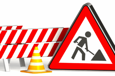 Zufahrt zu den Parkplätzen gesperrt..